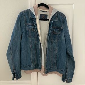 Abercrombie & Fitch twofer hooded denim jacket
